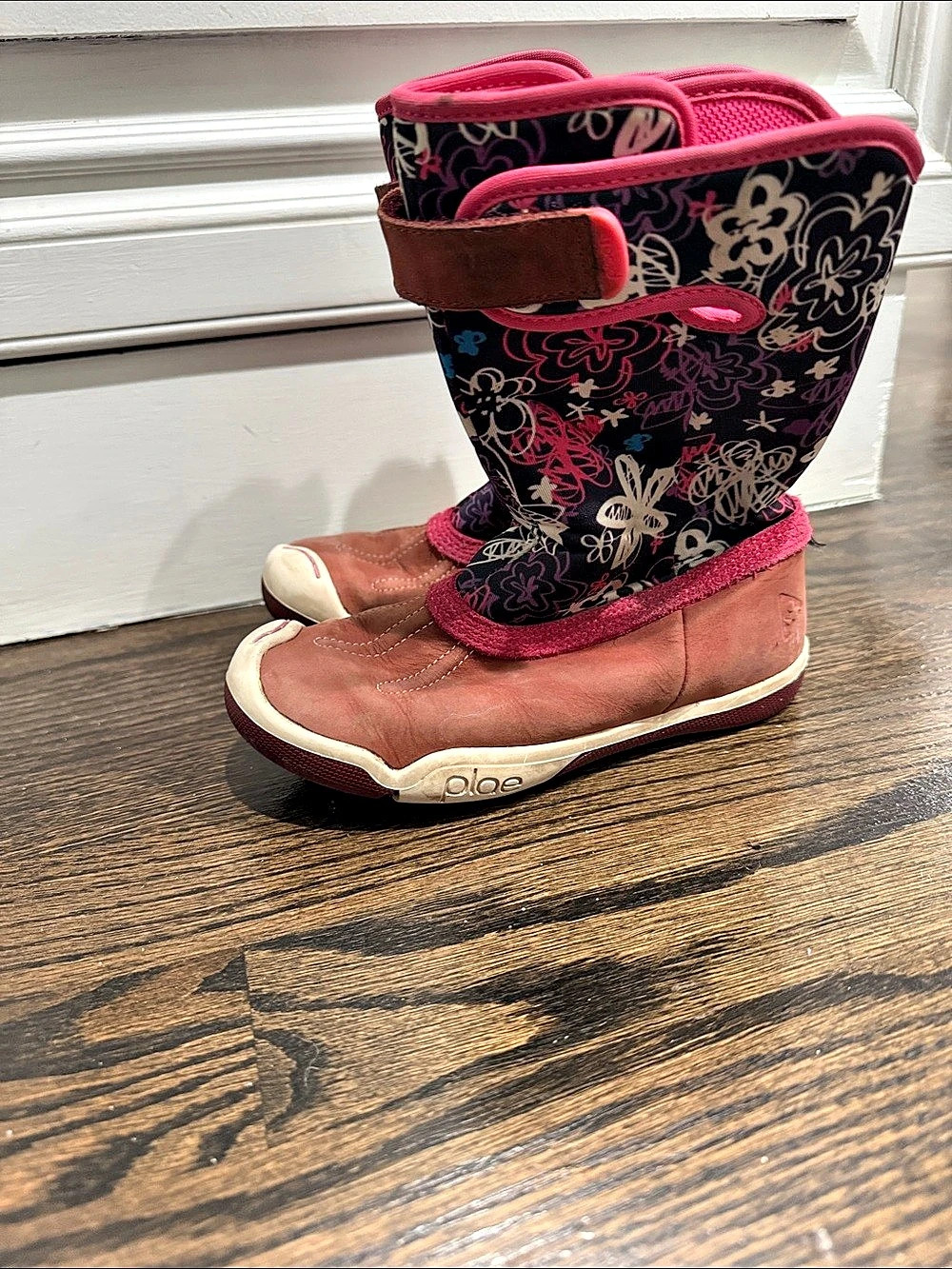 PLAE Waterproof Floral Boots Girls US 11